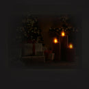 Quadro legno con led rettangolare cm 42x32x3