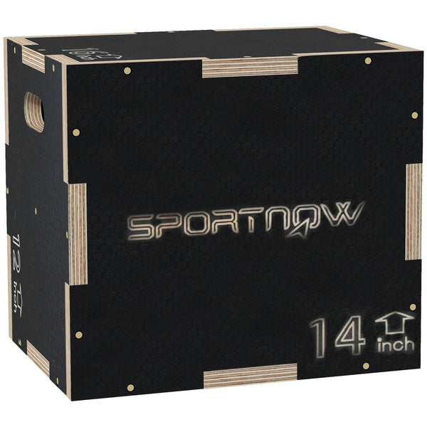 Box Jump Pliometrico a 3 Altezze 41-36-31 cm in Legno Antiscivolo Nero acquista