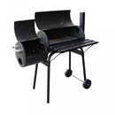 Barbecue a Carbonella 110x64x113,5 h cm in Acciaio Nero