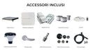 Vasca Idromassaggio Spa Oslo Aero Plus Smart con Wifi per 6 Persone 180x180x65 cm in Materiale Plastico Effetto legno