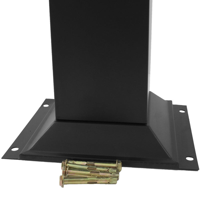 Posacenere a Colonna 30,5x106,3x24,7 cm in Metallo Nero Opaco 3L per Interno Esterno