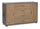 Madia 2 Ante 4 Cassetti 136x86x41 cm Ossido Nero/Noce Stelvio
