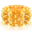 Luci di Natale 50 MicroLed Bianco Caldo a batteria da Interno