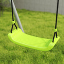 Gioco per Bambini 4 in 1 215x180x182 cm con 2 Altalene Canestro e Porta da Calcio Verde e Grigio   