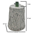 Base Supporto per Albero di Natale a Tronco 33x27x41 cm Universale con 3 Ganci in Resina Bianco      