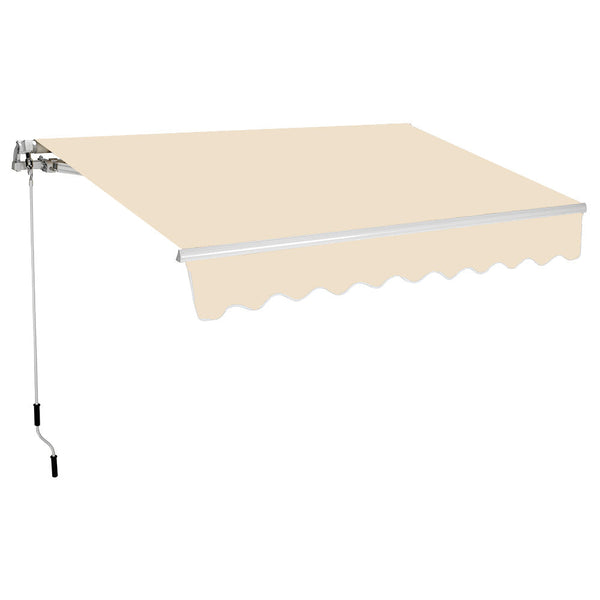 Store à Barre Carrée 200x250 cm Tissu Polyester Uni Beige prezzo