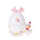 Set 2 Uova Contenitori con Pulcino 16x11x H 19 cm