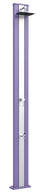 Doccia Solare da Esterno Giardino 30L Miscelatore e Lavapiedi Arkema Spring S Fascia Inox Viola