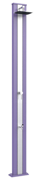 Doccia da Esterno Giardino Miscelatore e Lavapiedi Arkema Spring S Fascia Inox Viola