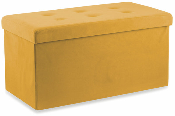 Pouf Coffre Trunk en Velours Soriani Moutarde acquista