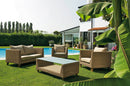 Set da Giardino Divano 2 Poltrone e Tavolino in Wicker Ranieri Honolulu