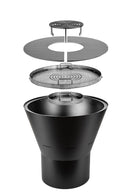 Barbecue a Legna Ø80x78 cm Azalea in Acciaio Effetto Ruggine