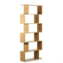 Libreria Moderna 6 Ripiani 80x192x25 cm in Legno Melaminico Rovere Chiaro