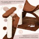 Tiragraffi Gatto Tunnel in Sisal Marrone 40x30x43 cm 