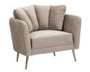 Poltrona Kiev 88x74x77 cm in Poliestere GREY/Oro