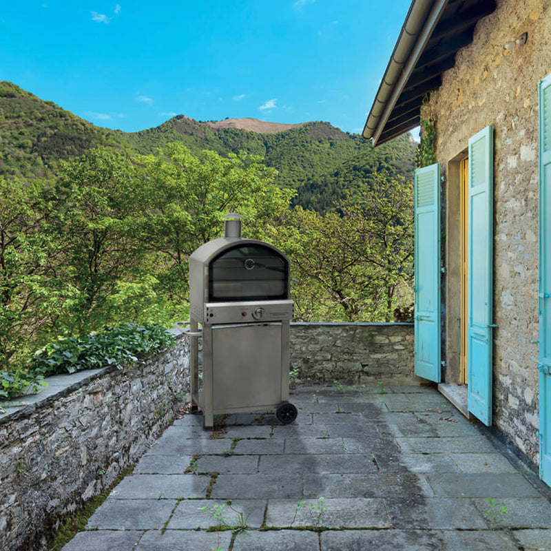 Forno Pizza e Barbecue a Gas GPL da Esterno in Acciaio Kraus Priapo