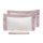 Parure de Draps et Taies d'Oreiller Bords en Satin Garrini Eveline Ivoire/Rose Différentes Tailles