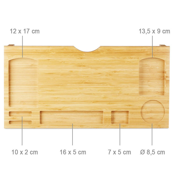 online Support de moniteur 60x30x8 cm avec 7 compartiments en bois