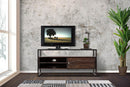 Porta Tv Burn 120x40x55 cm in Legno di Acacia e in Ferro Marrone