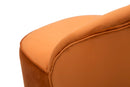 Poltrona Sopy Ruggine 67x71x70 cm Legno Ferro Spugna e Velluto Ruggine e Oro