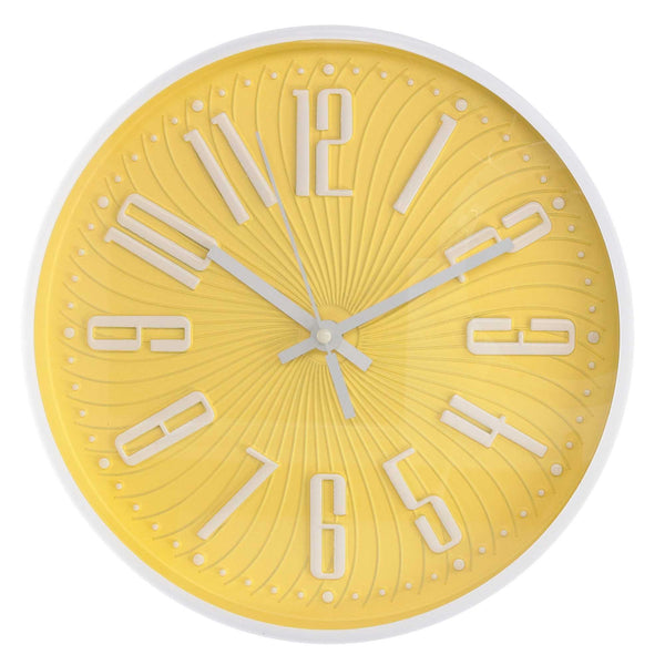 prezzo Orologio da Parete Ø30 cm in Plastica Giallo