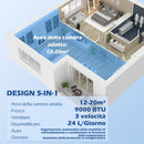 Condizionatore Portatile 950W 33x28x70,4 cm con 5 Modalità e 3 Velocità Nero