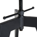 Sgabello da Bar Alto Regolabile in Altezza in Metallo e Legno Nero