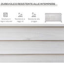 Panca Contenitore da Giardino 127x56x60 cm in Legno di Abete Bianca