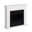Camino Elettrico da Pavimento 99x88,3x25 cm Effetto Fiamma 1500W Sined Asciano Bianco