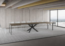 Tavolo Allungabile 160-420x90x77 cm Volantis Tortora Telaio Antracite 
