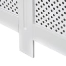 Copritermosifone in Legno a Griglia Bianco 111.5x82x19 cm 