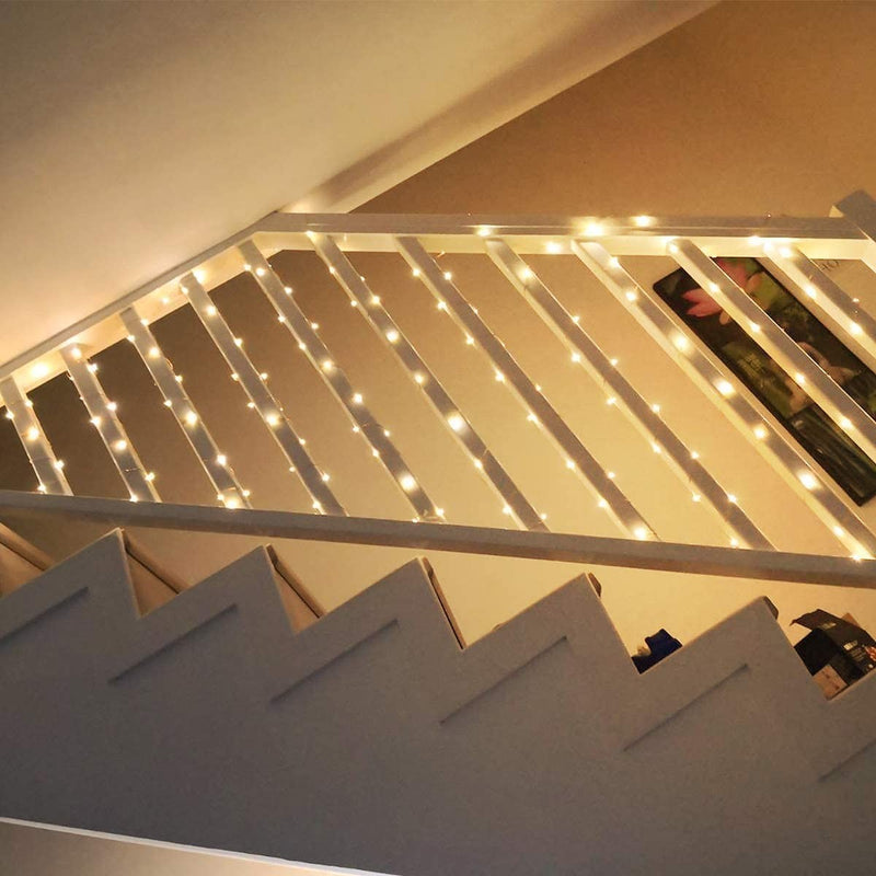 Luci di Natale 50 MicroLed Bianco Caldo a batteria da Interno