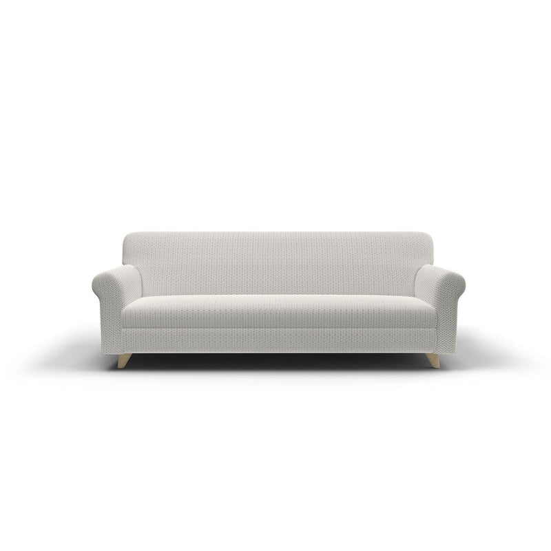 Copridivano Elasticizzato in Poliestere e Cotone Fashionable Panna