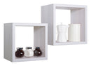 Set 2 Mensole Cubo da Parete Quadrato in Fibra di Legno Q-Bis Maxi Rovere Imperiale