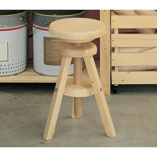 sconto Tabouret Fumer Spiro en bois de sapin brut