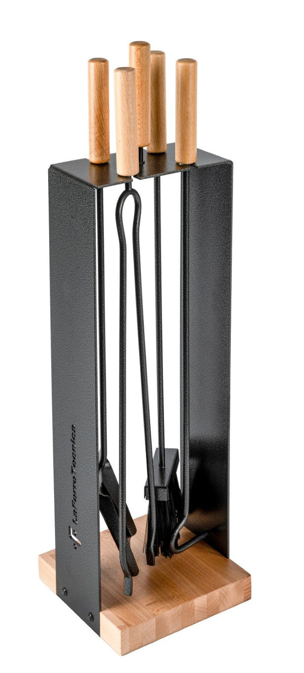 prezzo Set Camino 4 Pezzi H 69 in Ferro Verniciato Grigio Martellato
