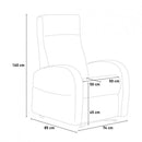 Poltrona Alzapersona Elettrica 2 Motori 74x85x160 cm in Tessuto Beige