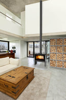 Stufa a Legna 6/16KW in Acciaio Flig Sheridan Nera