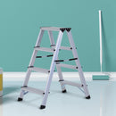 Scaletta Pieghevole in Alluminio 4 Gradini   Silver