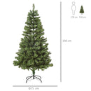 Albero di Natale Artificiale 150 cm 490 Rami 170 LED  Pino Verde