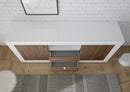 Mobile Buffet 2 Ante 2 Cassetti 184x42x86 cm in Legno TFT Lipari Bianco e Noce