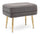 Banc de Rangement Simple Pavlina en Tissu Effet Velours Gris
