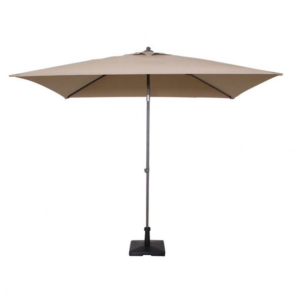 Joli parasol de jardin 2x3m en aluminium gris tourterelle sconto
