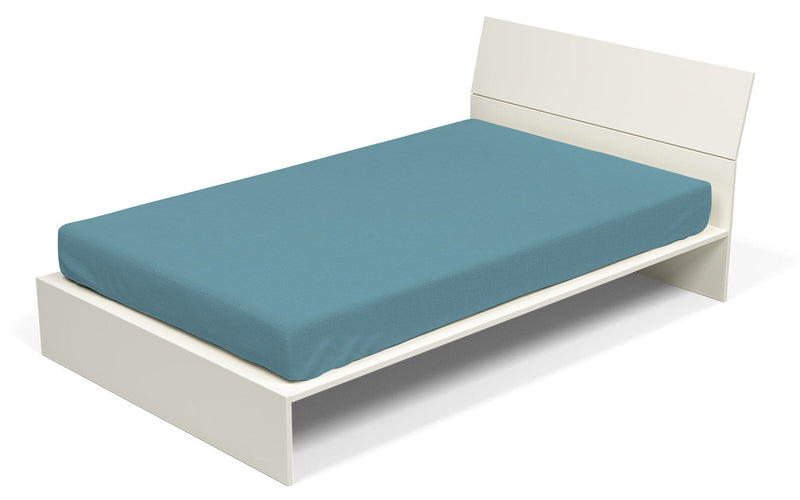 Lenzuolo Sotto con Angoli ed Elastico Tinta Unita in Cotone Ottanio Varie Misure