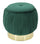 Boite Puff Paris Vert Ø41x41 cm Bois Eponge et Velours Synthétique Vert et Or