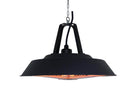 Stufa Elettrica ad Infrarossi Ø42,5 cm a Sospensione da Soffitto 1500W Nera