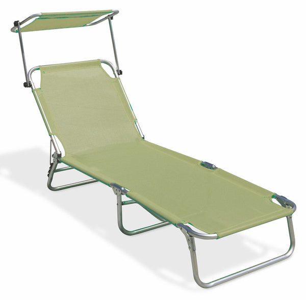 sconto Bain de soleil de jardin en aluminium vert Soriani Vieste