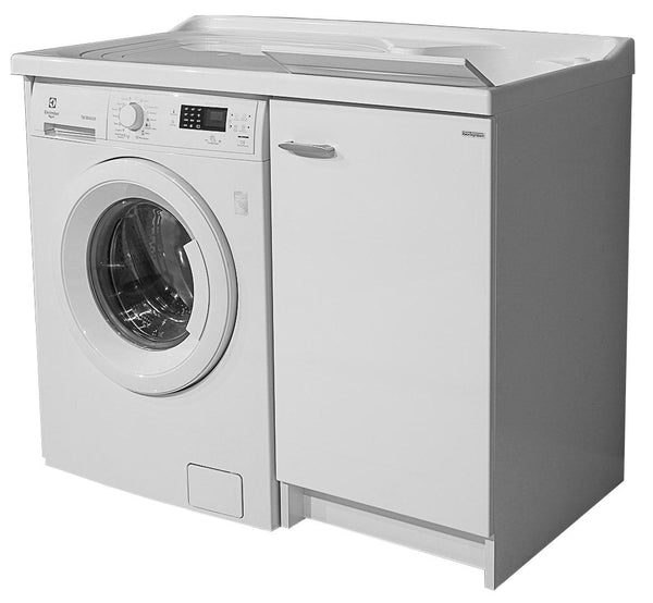 online Couvercle pour évier et lave-linge 109x60x89cm Droit Blanc Planche thermoplastique Montegrappa Marella avec panier