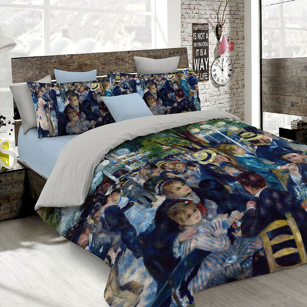 Housse de couette avec imprimé sur le sac double et les taies d'oreiller online