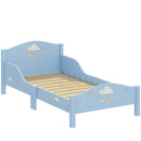 Letto Montessori per Bambini 3-6 Anni 146x76,5x54,5 cm con Sponde Anti-Caduta a Forma di Nuvola in MDF e Compensato Blu      